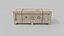 Wide Narrow Wooden Crate - Customizable Shipping Box 3D model