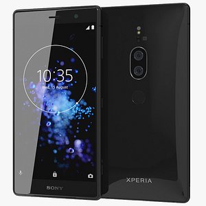 3D realistic sony xperia xz2 model