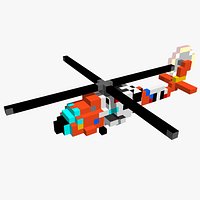 Game Ready MH60 Jayhawk - pixelated