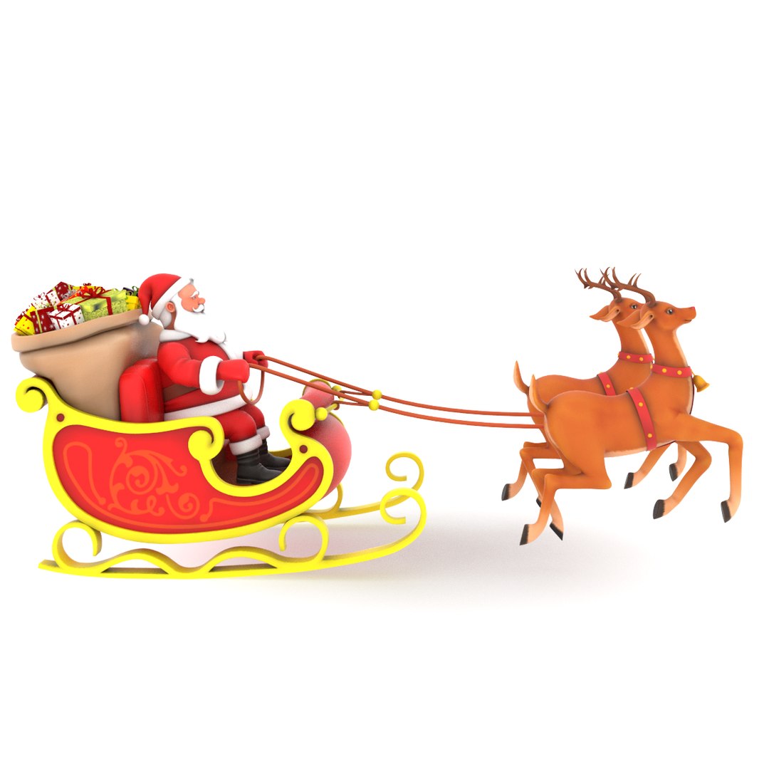 3D Santa Sleigh - TurboSquid 1356613