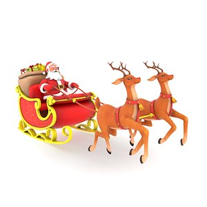 3D santa sleigh
