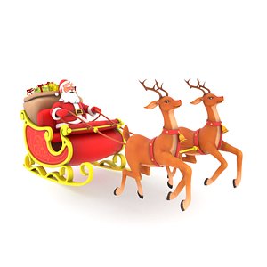 Santa with sleigh
