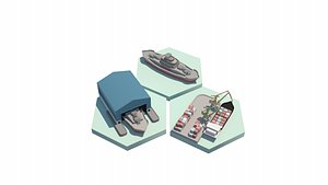 asset shipyard battleship obj