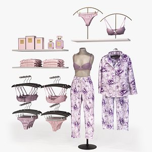 3D Luxury Lingerie and Sleepwear Retail Display model