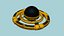 Alien-Raumschiff UFO E08 Yellow Dirt - Sci-Fi-Raumschiff-Design