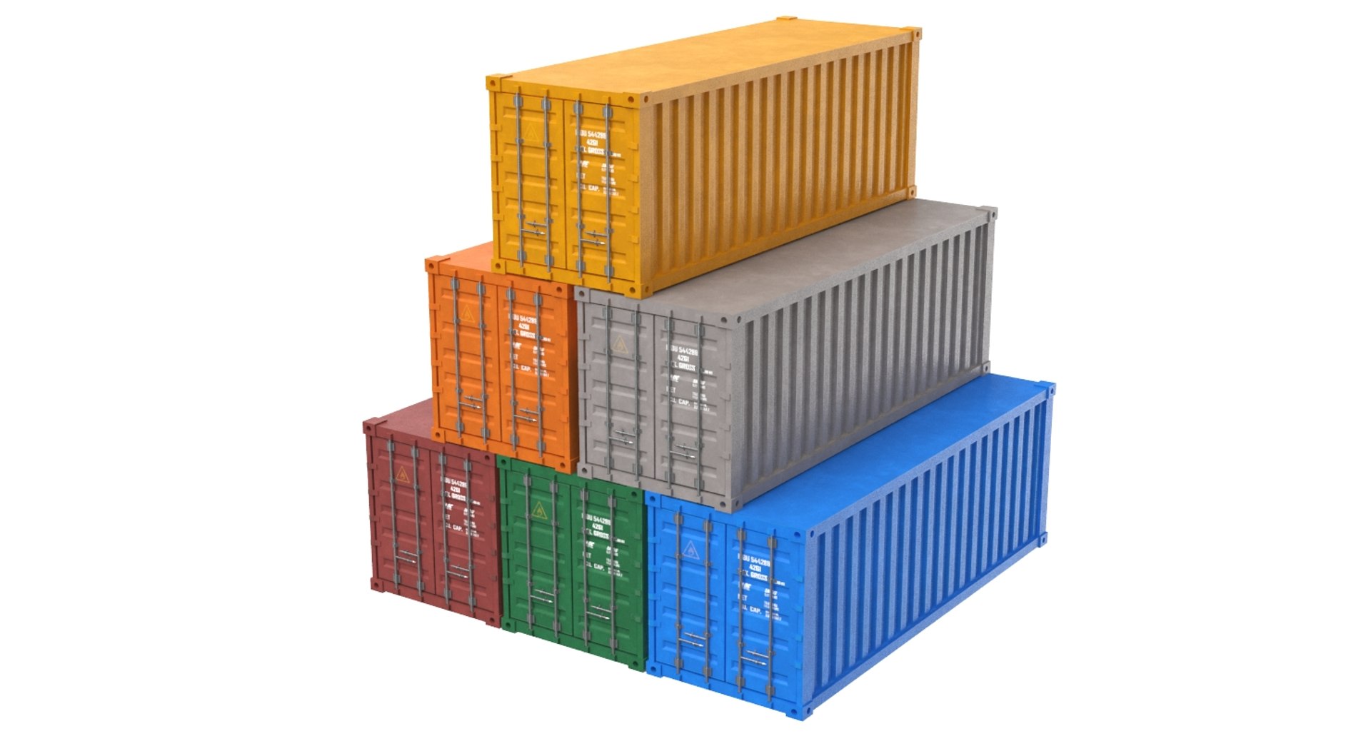 3D Shipping Containers Model - TurboSquid 1195331