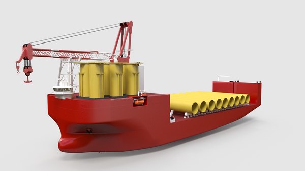オフショア重輸送船3dモデル Turbosquid