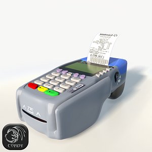 Credit card tetminal low poly