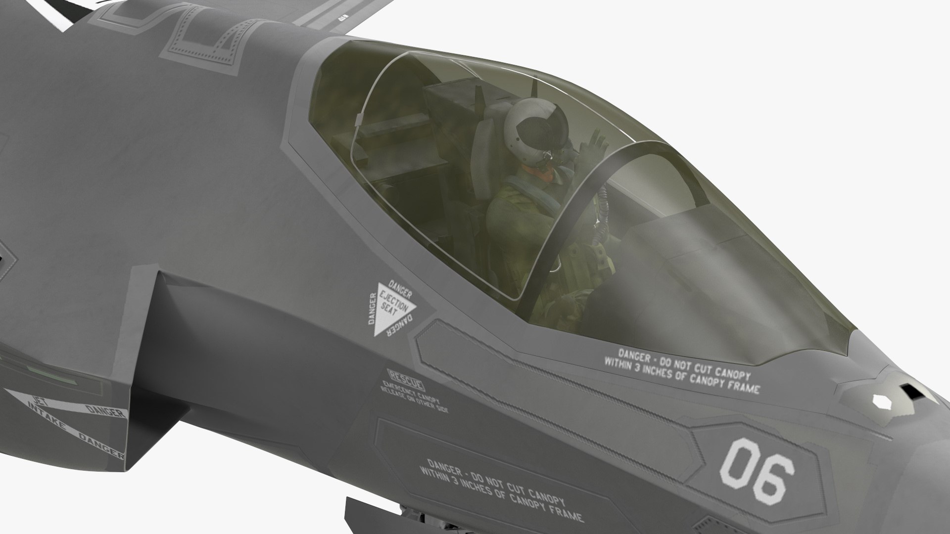 Stealth Multirole Fighter F 35 Lightning II With a Pilot Gesture Ok 3D ...