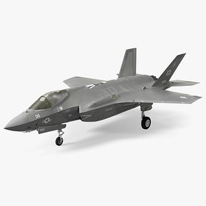 Stealth Multirole Fighter F 35 Lightning II With a Pilot Gesture Ok 3D model