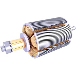 6 Pole Electric Motor Rotor 51 3D model