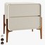 Litfad - Wood Scandinavian Accent Table Nightstand with Legs