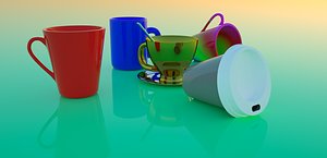 3D various cups
