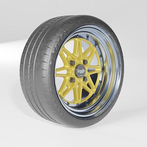 3D Equip race wheel model