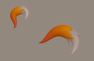 3D Fox Tail model