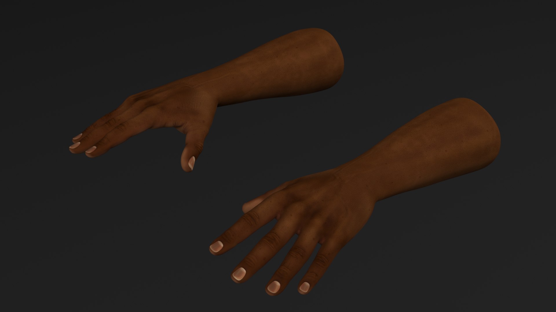 Afro American Man Hands Rigged for Maya 3D model preview