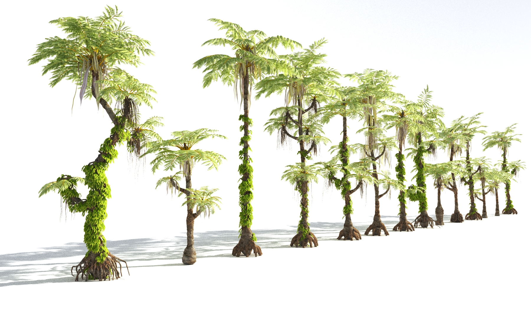 3d Prehistoric Plants Tree Model Turbosquid 1673980