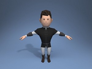 3D nobleman character ar model