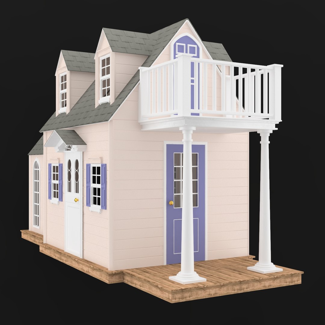 3d Usa House Wood