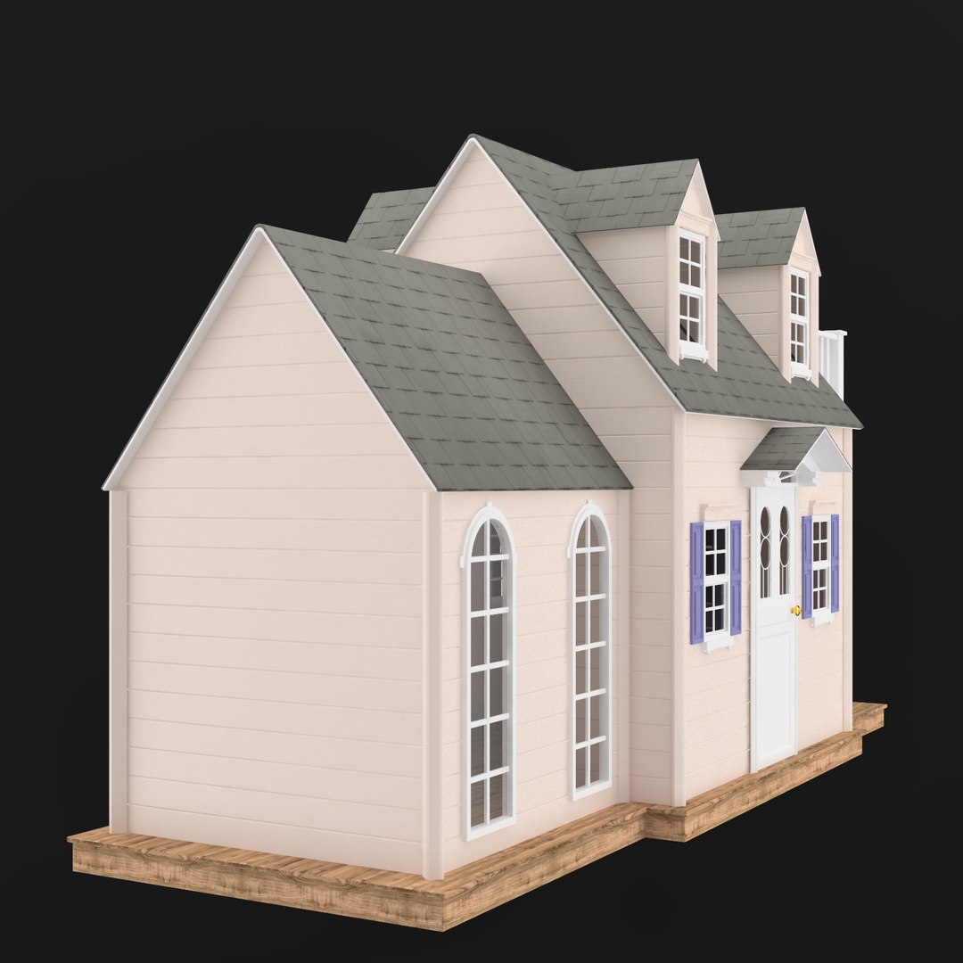 3d Usa House Wood