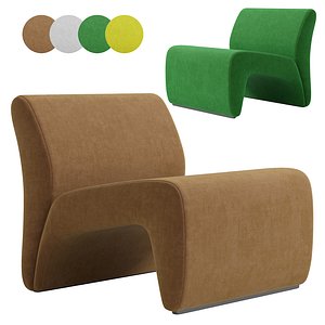 3D Fauteuil bouclette Armchair