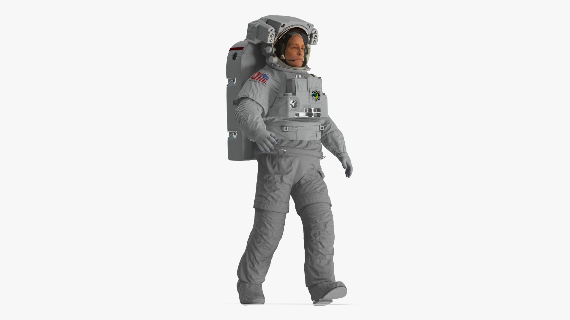NASA Astronaut Extravehicular Mobility Suit Rigged for Cinema 4D 3D model preview