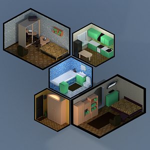 Apartment - low poly house