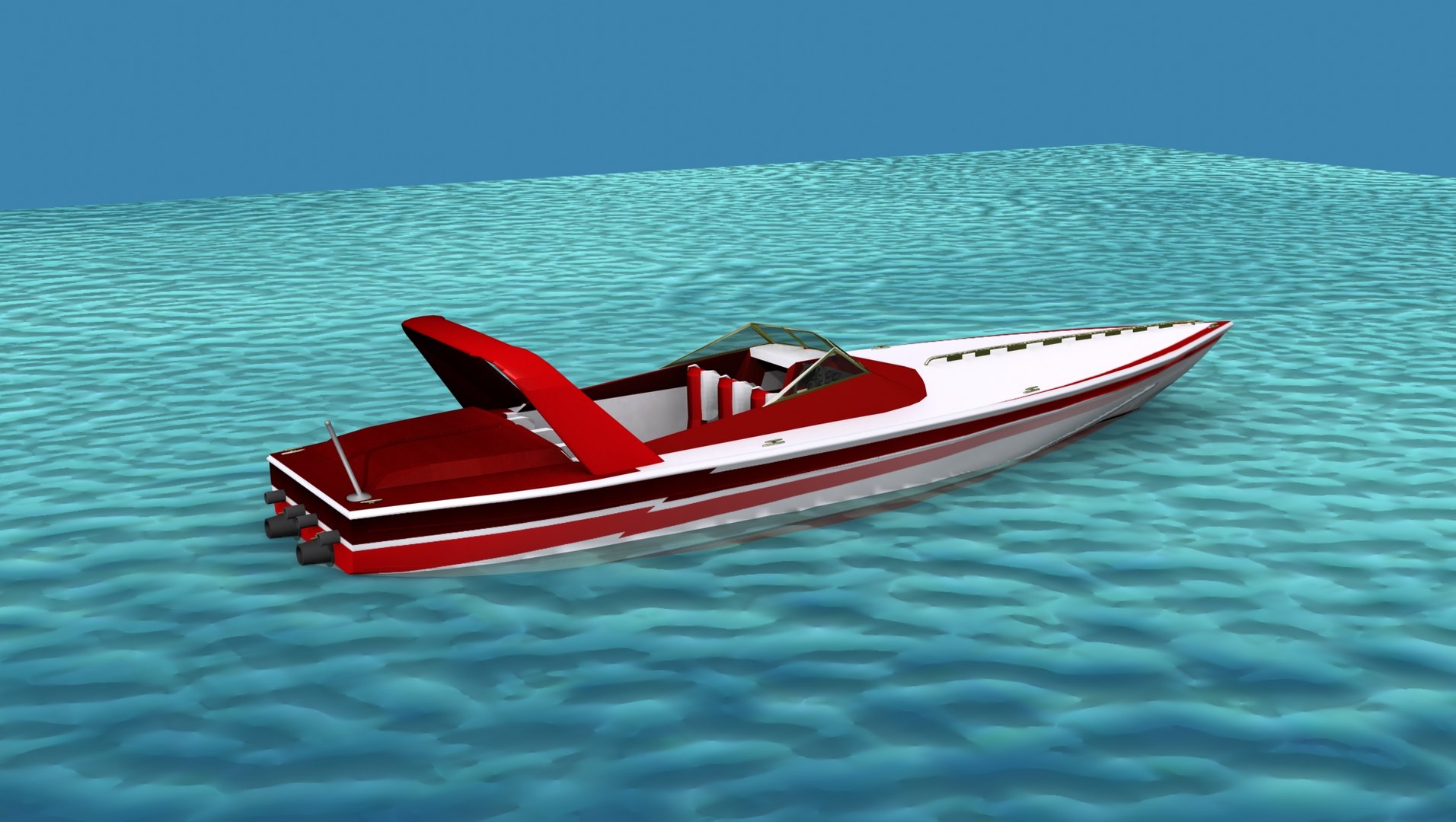 3D model Phazer 38 Cigarette Boat V01 TurboSquid 1925119