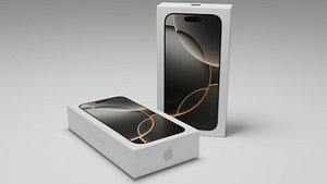 3D Smartphone with Packaging Box - Photorealistic Product Visualization 3D model