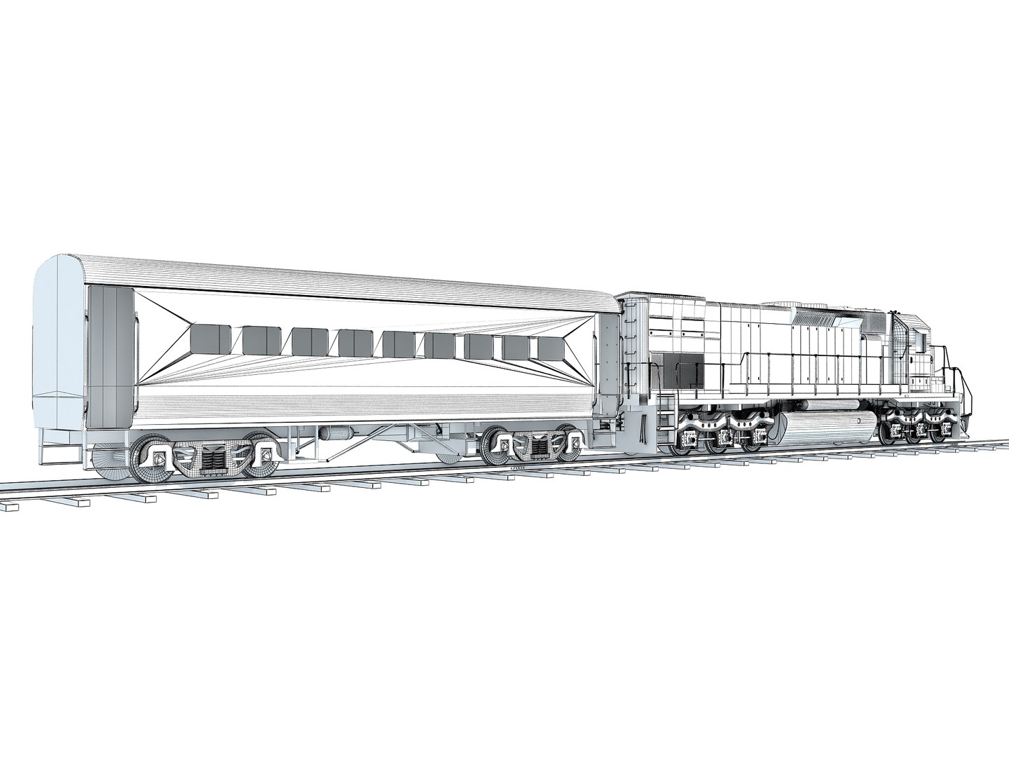 3ds Max Train Wagon