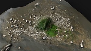 3D debris stones beach part 9 PBR photogrammetry model