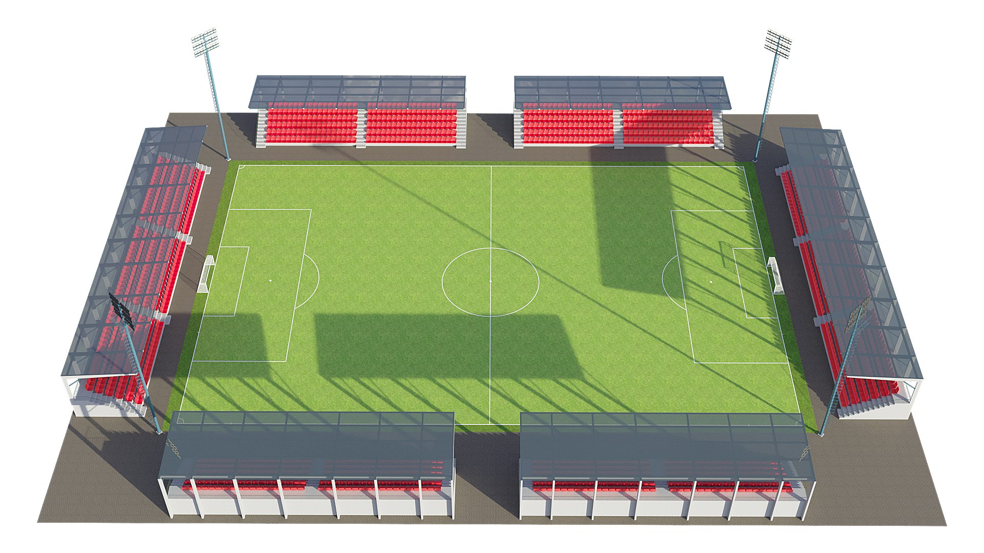 3D Soccer Football Field model - TurboSquid 1802573