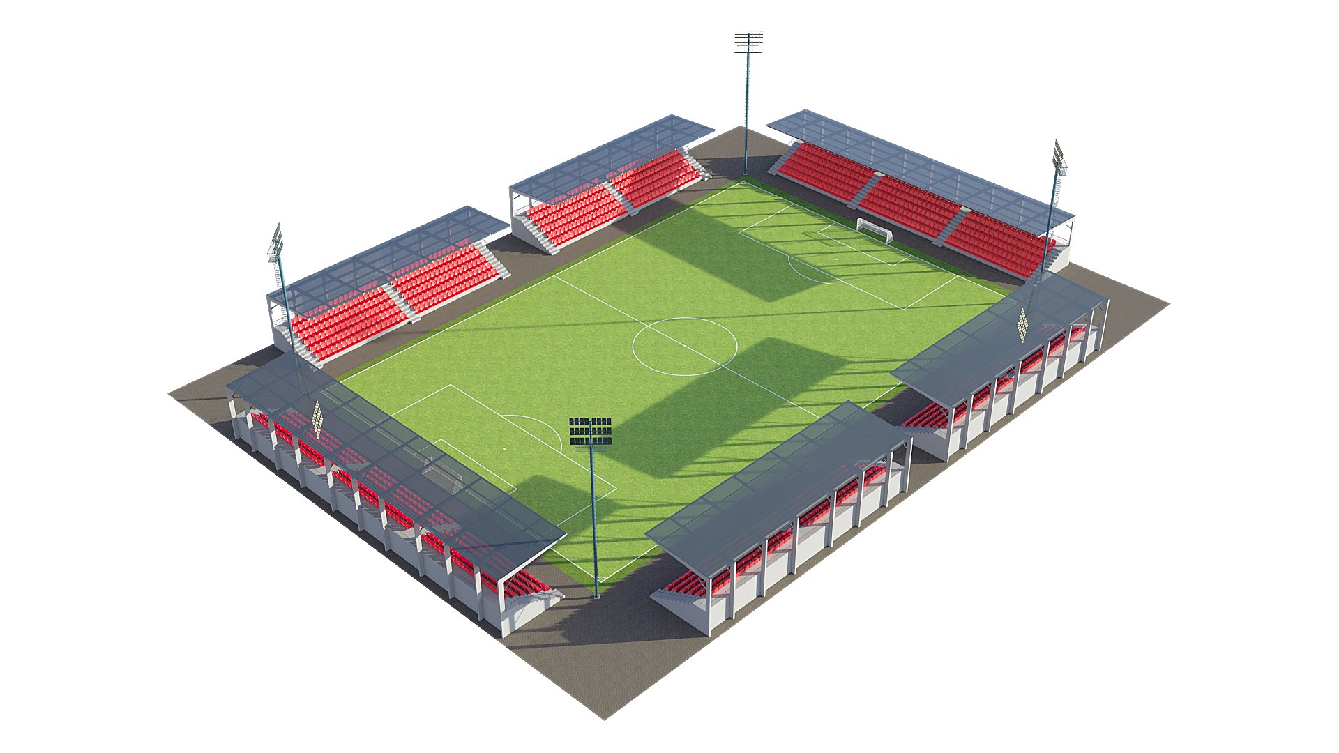 3D Soccer Football Field model - TurboSquid 1802573