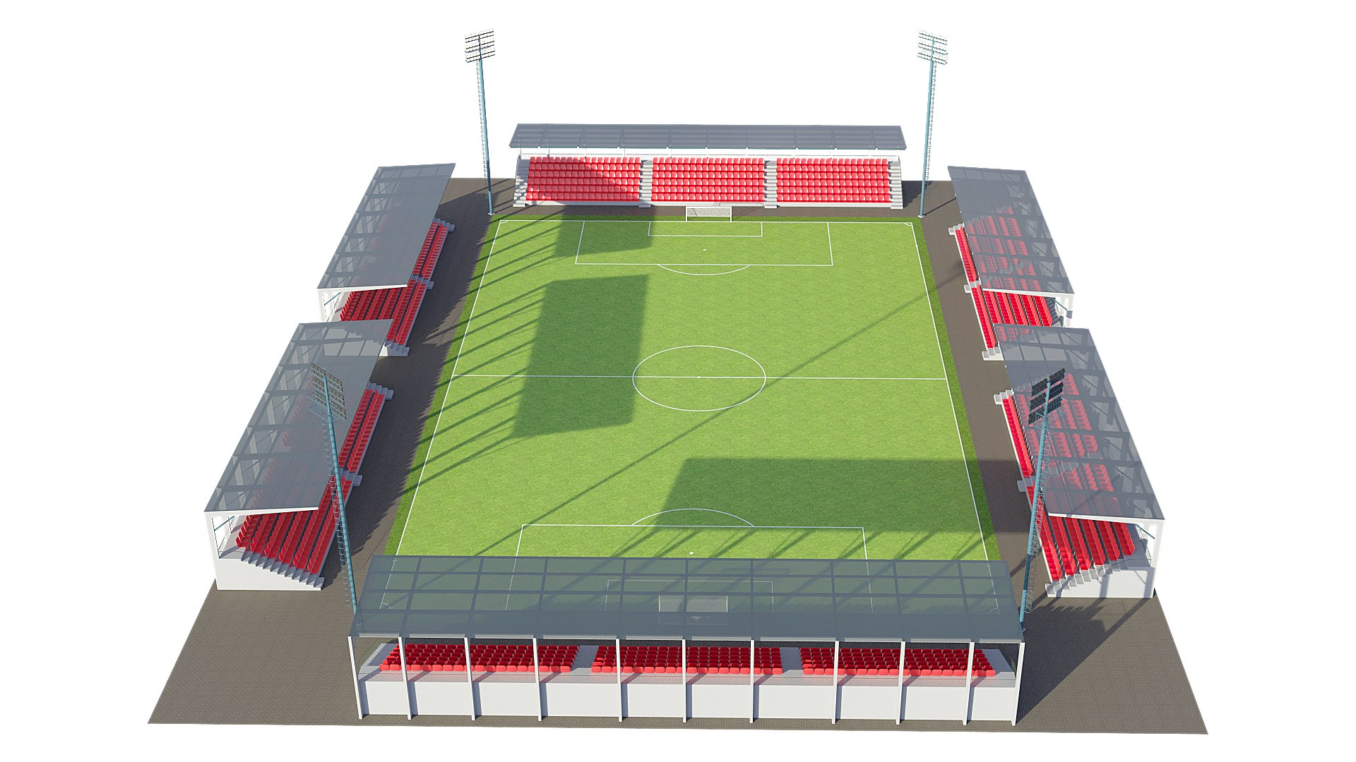 3D Soccer Football Field model - TurboSquid 1802573
