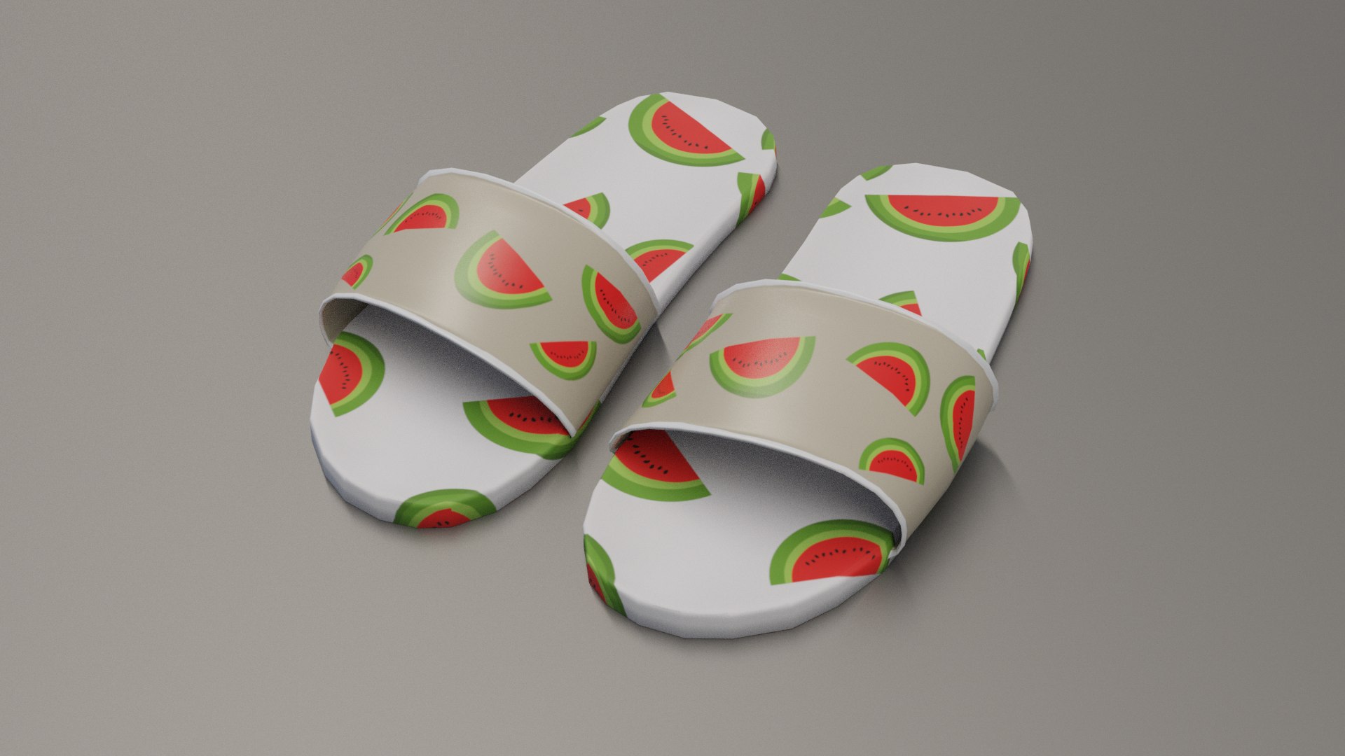 Watermelon Red Piece Pattern Print Premium Home Slippers main image 0