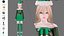 Christmas elf - UE5 - Unity - Blender - Animated - Realistic Female Character model