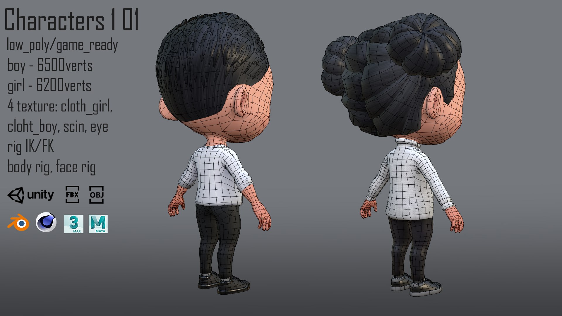 Characters Kids 1 02 Model - TurboSquid 1827749