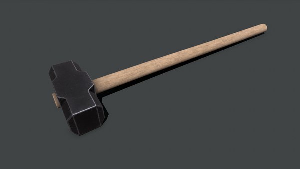 Sledge Hammer Low-poly PBR 3D model