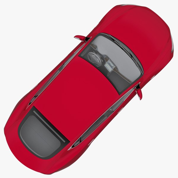 tesla s 2014 rigged car 3d model