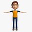 Unique Cartoon Kid - Brian - Rigged
