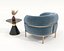 Sillón y mesa de centro modernos de lujo nórdicos tapizados en tela.