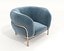 Sillón y mesa de centro modernos de lujo nórdicos tapizados en tela.