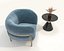 Sillón y mesa de centro modernos de lujo nórdicos tapizados en tela.