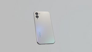 A conceptual 3D silver smartphone