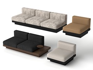 Modular Fabric Sofa Set