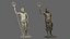 3D poseidon sculpture bronze model