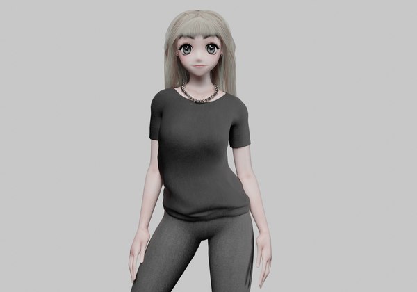 cute teen girl V36206 3D model