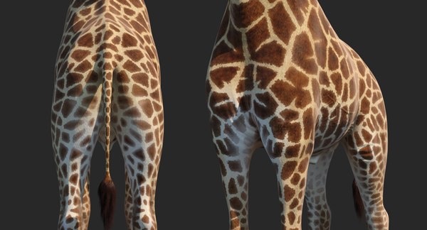 3D african giraffe fur rigged - TurboSquid 1400472