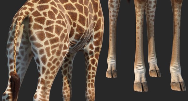 3D african giraffe fur rigged - TurboSquid 1400472