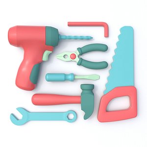 Stylized Cartoon Tool Set